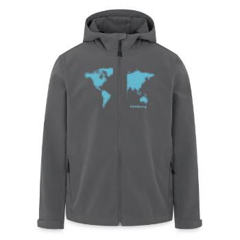hamburg weltkarte - Recycelte Männer Softshell-Jacke von Stanley/Stella - Anthrazit - Vorne - AI Model Male 185 light (185cm)