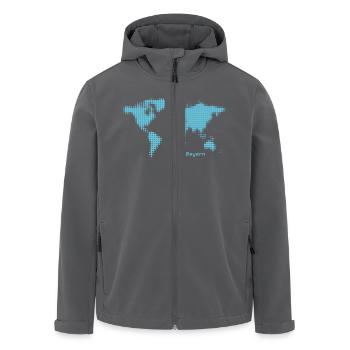 bayern weltkarte - Recycelte Männer Softshell-Jacke von Stanley/Stella - Anthrazit - Vorne - AI Model Male 185 light (185cm)