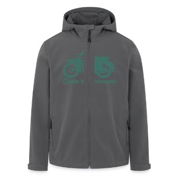 MZ ES 150 125 Trophy - Recycelte Männer Softshell-Jacke von Stanley/Stella - Anthrazit - Vorne - AI Model Male 185 light (185cm)