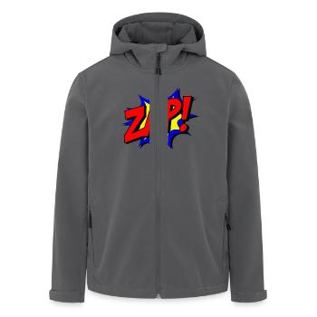 Comic - Recycelte Männer Softshell-Jacke von Stanley/Stella - Anthrazit - Vorne - AI Model Male 185 light (185cm)