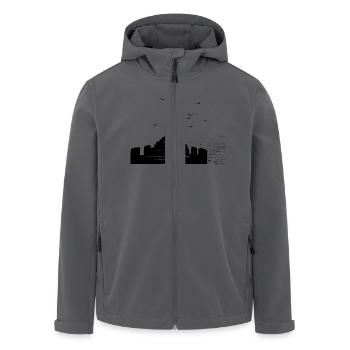 Meer - Recycelte Männer Softshell-Jacke von Stanley/Stella - Anthrazit - Vorne - AI Model Male 185 light (185cm)