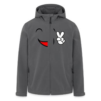 comic-smile - Recycelte Männer Softshell-Jacke von Stanley/Stella - Anthrazit - Vorne - AI Model Male 185 light (185cm)