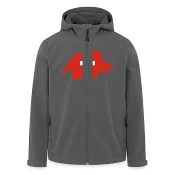 Schweiz - Recycelte Männer Softshell-Jacke von Stanley/Stella - Anthrazit - Vorne - AI Model Male 185 light (185cm)