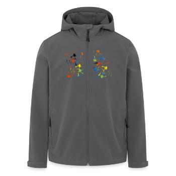 Ich bin Kunst - Recycelte Männer Softshell-Jacke von Stanley/Stella - Anthrazit - Vorne - AI Model Male 185 light (185cm)