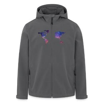 Weltkarte Galaxy - Recycelte Männer Softshell-Jacke von Stanley/Stella - Anthrazit - Vorne - AI Model Male 185 light (185cm)