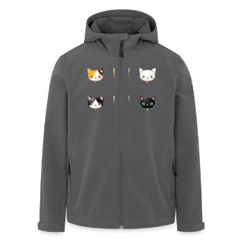 Katzen - Recycelte Männer Softshell-Jacke von Stanley/Stella - Anthrazit - Vorne - AI Model Male 185 light (185cm)