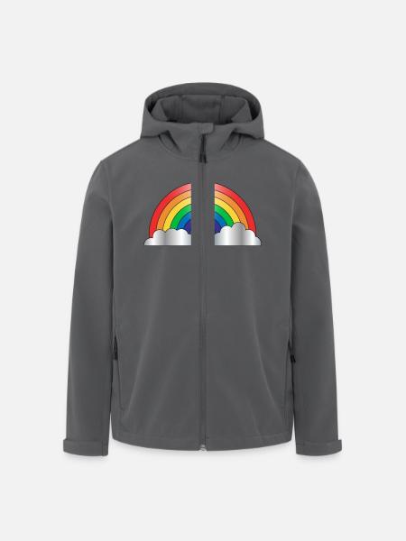 Regenbogen - Recycelte Männer Softshell-Jacke von Stanley/Stella - Anthrazit
