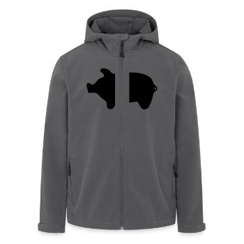 pig125 - Recycelte Männer Softshell-Jacke von Stanley/Stella - Anthrazit - Vorne - AI Model Male 185 light (185cm)