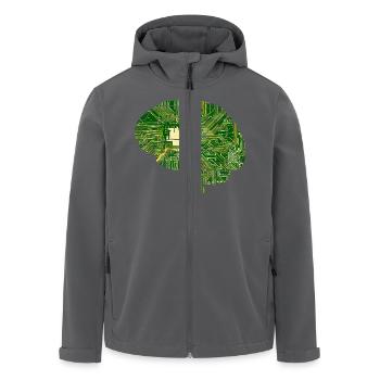 Brain Chip - Recycelte Männer Softshell-Jacke von Stanley/Stella - Anthrazit - Vorne - AI Model Male 185 light (185cm)
