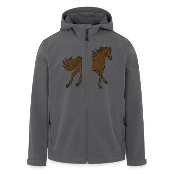 Pferd - Recycelte Männer Softshell-Jacke von Stanley/Stella - Anthrazit - Vorne - AI Model Male 185 light (185cm)