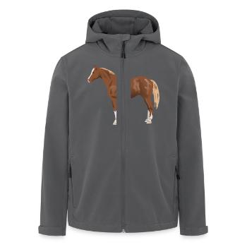 Pferd - Recycelte Männer Softshell-Jacke von Stanley/Stella - Anthrazit - Vorne - AI Model Male 185 light (185cm)