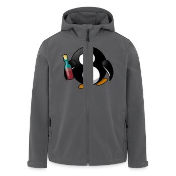 Pinguin Alkohol - Recycelte Männer Softshell-Jacke von Stanley/Stella - Anthrazit - Vorne - AI Model Male 185 light (185cm)