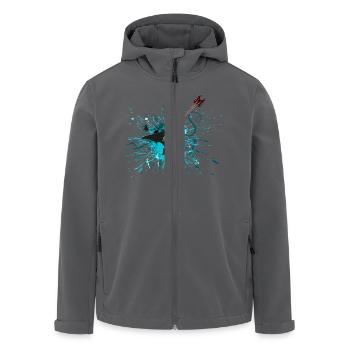 E-Gitarre Graffiti - Recycelte Männer Softshell-Jacke von Stanley/Stella - Anthrazit - Vorne - AI Model Male 185 light (185cm)