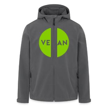 Vegan Button - Recycelte Männer Softshell-Jacke von Stanley/Stella - Anthrazit - Vorne - AI Model Male 185 light (185cm)