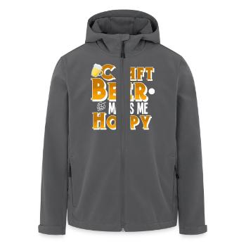 Craft Beer - Recycelte Männer Softshell-Jacke von Stanley/Stella - Anthrazit - Vorne - AI Model Male 185 light (185cm)