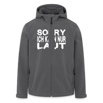 SORRY ICH KANN NUR LAUT - Recycelte Männer Softshell-Jacke von Stanley/Stella - Anthrazit - Vorne - AI Model Male 185 light (185cm)