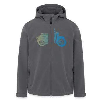 Simson Schwalbe KR51 - Recycelte Männer Softshell-Jacke von Stanley/Stella - Anthrazit - Vorne - AI Model Male 185 light (185cm)