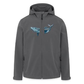 Save the ocean, stop whaling! - Recycelte Männer Softshell-Jacke von Stanley/Stella - Anthrazit - Vorne - AI Model Male 185 light (185cm)