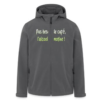Papa Humor Witz Fermentierte Traube Lustig - Recycelte Männer Softshell-Jacke von Stanley/Stella - Anthrazit - Vorne - AI Model Male 185 light (185cm)