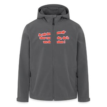 Ich bin schwierig :P - Recycelte Männer Softshell-Jacke von Stanley/Stella - Anthrazit - Vorne - AI Model Male 185 light (185cm)