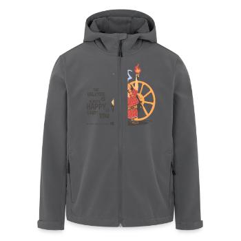 Wallküre,Wikinger,Pirat, Eroberer frech,fett,dick - Recycelte Männer Softshell-Jacke von Stanley/Stella - Anthrazit - Vorne - AI Model Male 185 light (185cm)