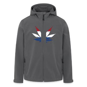 Cannabis Holland Flag - Recycelte Männer Softshell-Jacke von Stanley/Stella - Anthrazit - Vorne - AI Model Male 185 light (185cm)