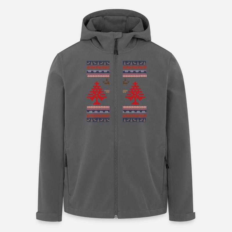Vintage Point de Croix Noël - Veste softshell homme en polyester recyclé Stanley/Stella - charbon