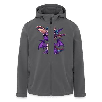 Drache Lustig Sombrero - Recycelte Männer Softshell-Jacke von Stanley/Stella - Anthrazit - Vorne - AI Model Male 185 light (185cm)