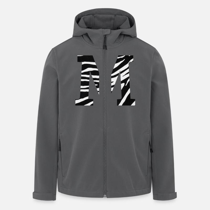 Letter m zebra - Men’s Recycled Softshell Jacket by Stanley/Stella - anthracite