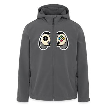 Controller Konsole Gamer Geschenk Comic Style Süß - Recycelte Männer Softshell-Jacke von Stanley/Stella - Anthrazit - Vorne - AI Model Male 185 light (185cm)