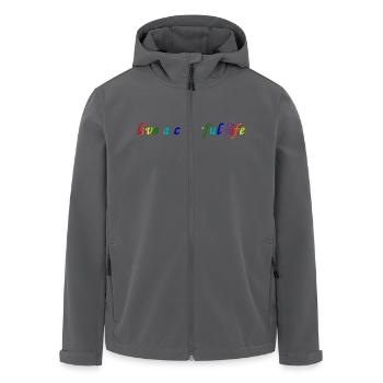 Lebe ein buntes Leben - Recycelte Männer Softshell-Jacke von Stanley/Stella - Anthrazit - Vorne - AI Model Male 185 light (185cm)