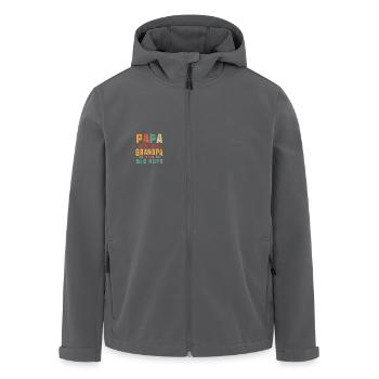 Papa, weil Opa für alte Kerle lustiger Spruch ist - Recycelte Männer Softshell-Jacke von Stanley/Stella - Anthrazit - Vorne - AI Model Male 185 light (185cm)