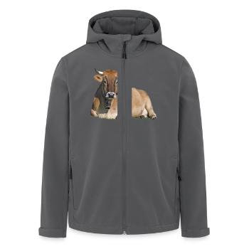 Ruhendes Rind - Recycelte Männer Softshell-Jacke von Stanley/Stella - Anthrazit - Vorne - AI Model Male 185 light (185cm)