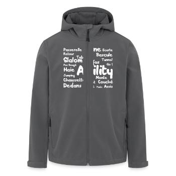 mots agility - Veste softshell homme en polyester recyclé Stanley/Stella - charbon - Devant - AI Model Male 185 light (185cm)
