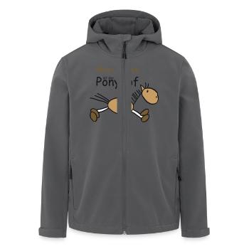 Mein Leben ist der Ponyhof - Recycelte Männer Softshell-Jacke von Stanley/Stella - Anthrazit - Vorne - AI Model Male 185 light (185cm)