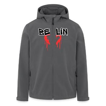 Berlin Graffiti Herz - Recycelte Männer Softshell-Jacke von Stanley/Stella - Anthrazit - Vorne - AI Model Male 185 light (185cm)
