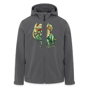 Dinosaurier triceratops Sombrero - Recycelte Männer Softshell-Jacke von Stanley/Stella - Anthrazit - Vorne - AI Model Male 185 light (185cm)