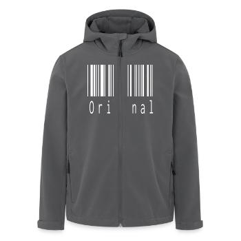 Original Barcode - Recycelte Männer Softshell-Jacke von Stanley/Stella - Anthrazit - Vorne - AI Model Male 185 light (185cm)