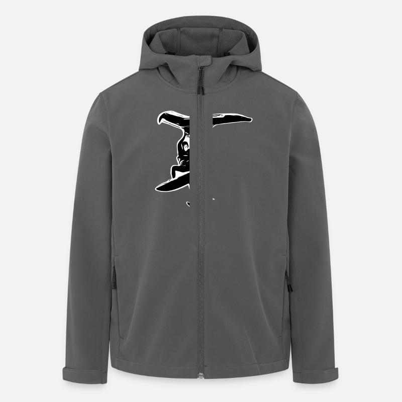 Saut wingfoil - Veste softshell homme en polyester recyclé Stanley/Stella - charbon