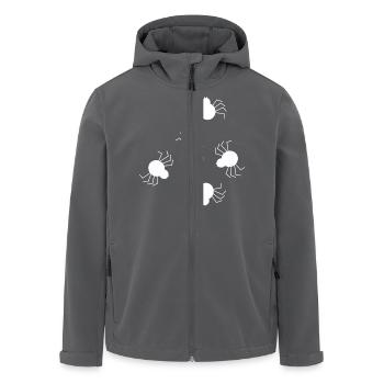 Spinne weiß - Recycelte Männer Softshell-Jacke von Stanley/Stella - Anthrazit - Vorne - AI Model Male 185 light (185cm)