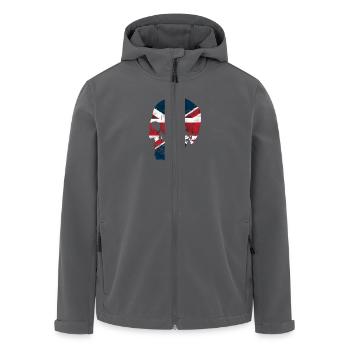 Union Jack Skull - Totenkopf UK London - Recycelte Männer Softshell-Jacke von Stanley/Stella - Anthrazit - Vorne - AI Model Male 185 light (185cm)