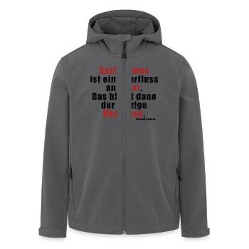 Überfluss an Staat Baader - Recycelte Männer Softshell-Jacke von Stanley/Stella - Anthrazit - Vorne - AI Model Male 185 light (185cm)