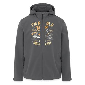 Jahrgang 1995 geboren Motorrad Geburtstag Geschenk - Recycelte Männer Softshell-Jacke von Stanley/Stella - Anthrazit - Vorne - AI Model Male 185 light (185cm)