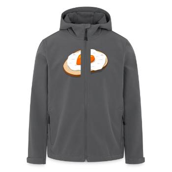 I love Ei-Brot - leckeres Brot mit Ei - Recycelte Männer Softshell-Jacke von Stanley/Stella - Anthrazit - Vorne - AI Model Male 185 light (185cm)