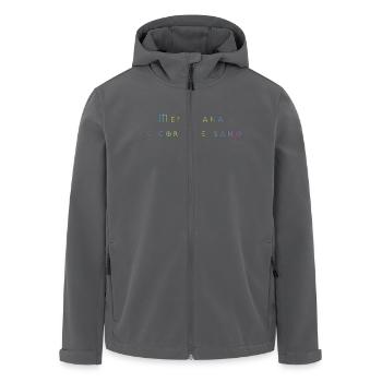 Mens sana incorpore sano - Recycelte Männer Softshell-Jacke von Stanley/Stella - Anthrazit - Vorne - AI Model Male 185 light (185cm)