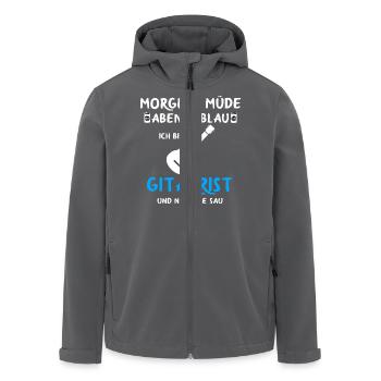 Gitarre Spruch Band Musikinstrument E-Gitarre - Recycelte Männer Softshell-Jacke von Stanley/Stella - Anthrazit - Vorne - AI Model Male 185 light (185cm)