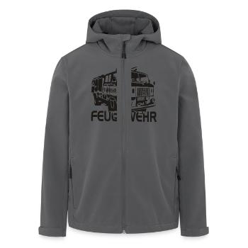 W50 Feuerwehr Spritze IFA - Recycelte Männer Softshell-Jacke von Stanley/Stella - Anthrazit - Vorne - AI Model Male 185 light (185cm)