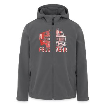 W50 Feuerwehr Spritze IFA - Recycelte Männer Softshell-Jacke von Stanley/Stella - Anthrazit - Vorne - AI Model Male 185 light (185cm)