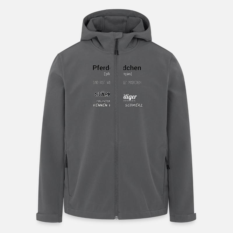 Was sind Pferdemädchen? - Recycelte Männer Softshell-Jacke von Stanley/Stella - Anthrazit