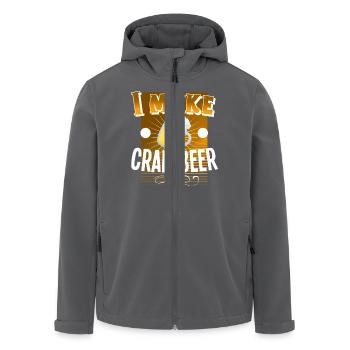 Craft Beer - Recycelte Männer Softshell-Jacke von Stanley/Stella - Anthrazit - Vorne - AI Model Male 185 light (185cm)